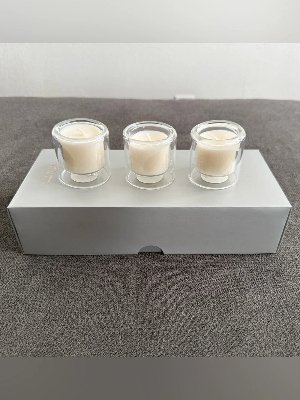 Pottery Barn Silver Oak Incense Scent Votive Candles Set of 3
